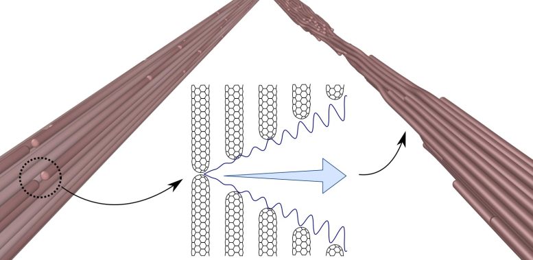 Défaillance de la fibre nanotube
