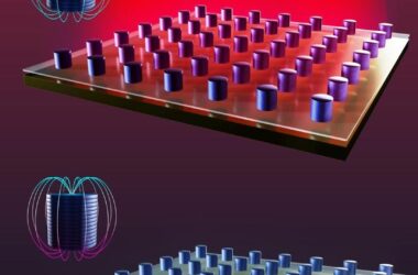 Plasmonic Laser Nanodot Array