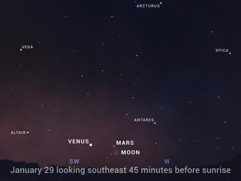 Skywatching le 29 janvier 2022