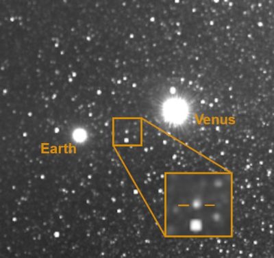 Vue de la comète Leonard par Parker Solar Probe.
