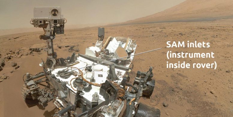 Outil SAM (Sample Analysis at Mars) du rover Curiosity de la NASA.
