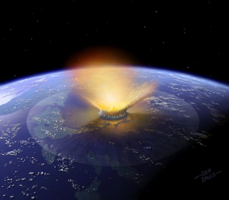 L'impact d'un astéroïde sur la Terre