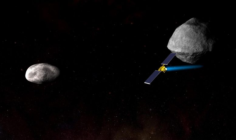 Le vaisseau spatial DART (Double Asteroid Redirection Test) de la NASA.