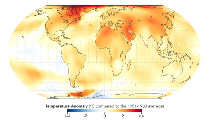 Anomalie de température globale 2021 annotée