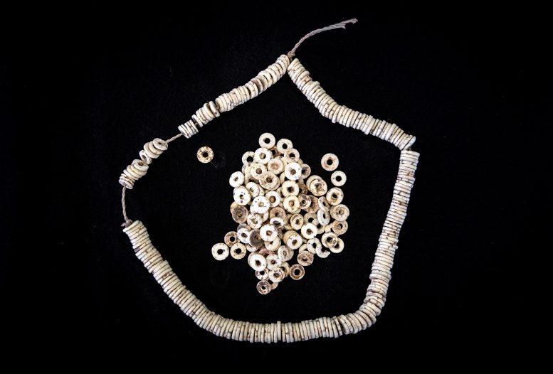 Perles modernes en coquille d'œuf d'autruche d'Afrique de l'Est