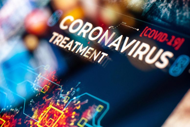 Concept de traitement du coronavirus COVID