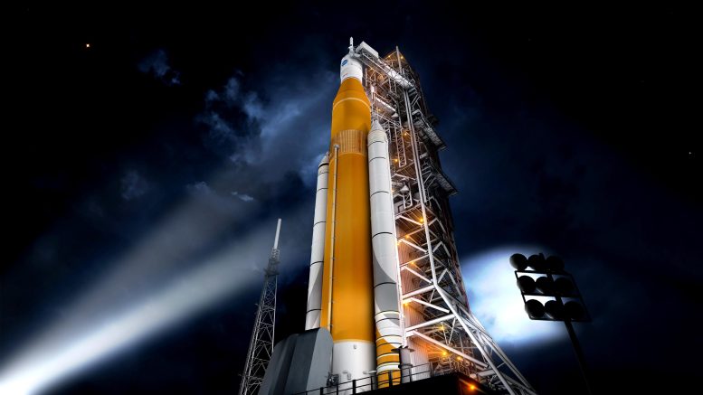 La fusée SLS et le vaisseau spatial Orion