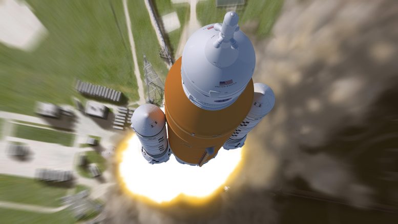 Décollage de la fusée Space Launch System (SLS)