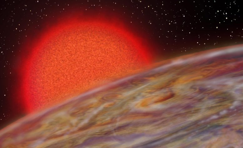 Une exoplanète chaude semblable à Jupiter orbitant autour d'une étoile mourante