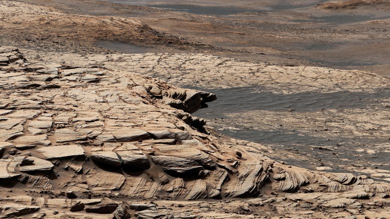 Vue de Curiosity sur le fronton de Greenheugh