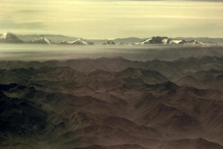 Désert d'Atacama photographié depuis un avion