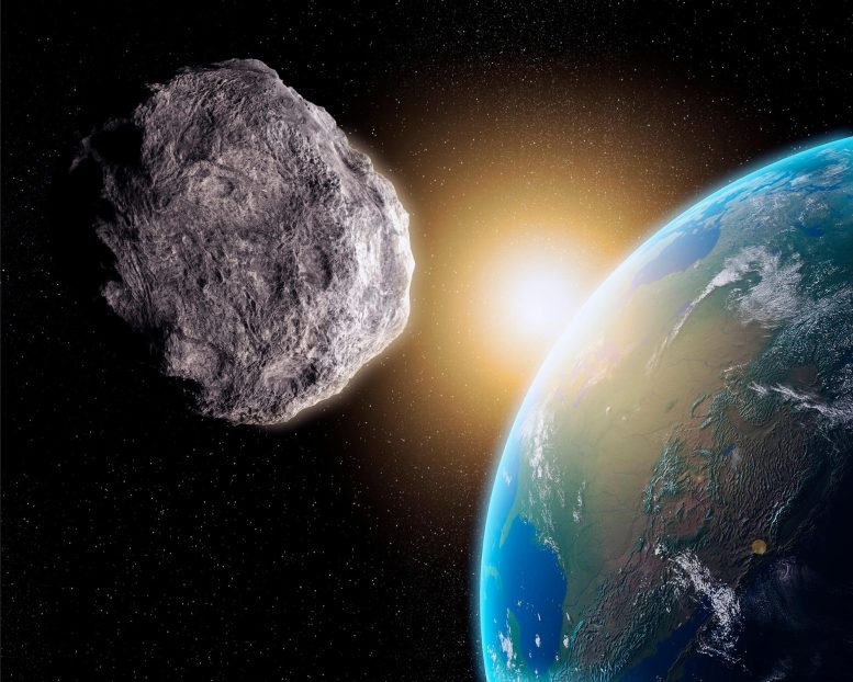 Illustration d'un astéroïde proche de la Terre
