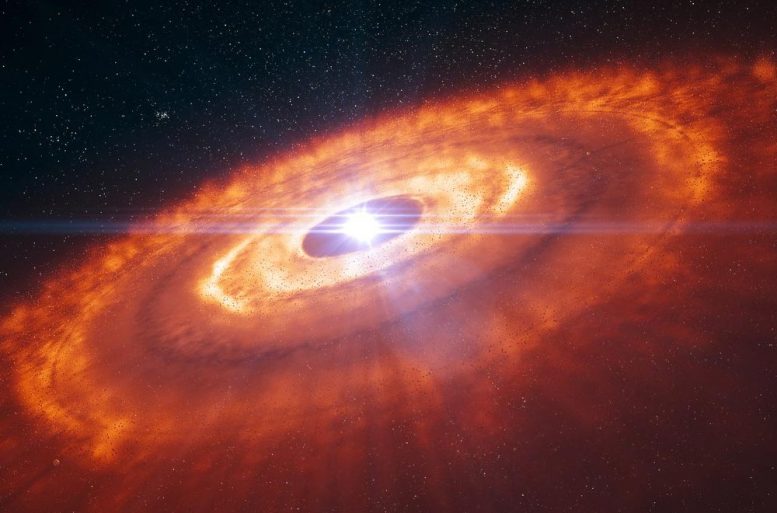 Jeune étoile entourée d'un disque protoplanétaire