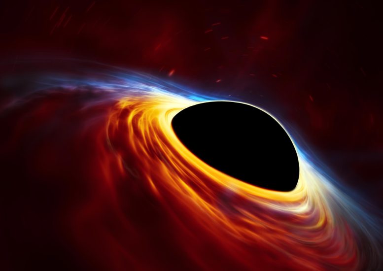 Trou noir supermassif avec étoile déchirée