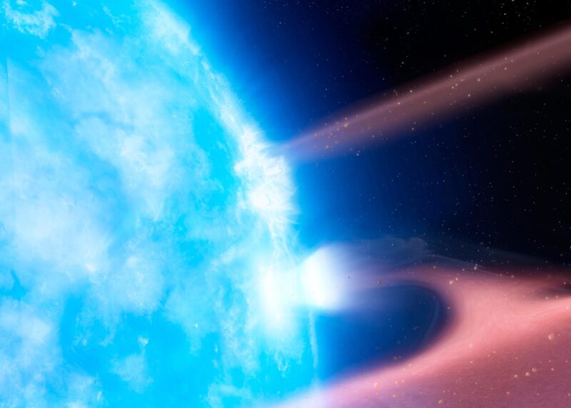 Pour la première fois, on voit les débris d'une planète en désintégration se précipiter sur une étoile naine blanche.