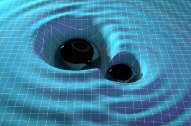 Two Black Holes Gravitational Waves Spacetime