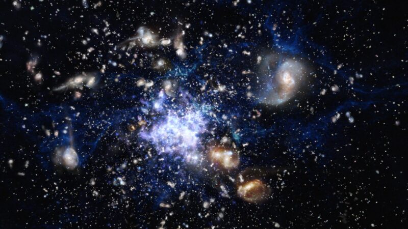 Une proportion mystérieusement élevée de galaxies mortes a été découverte dans une ancienne cité galactique, contrairement à tous les autres groupes de galaxies connus.
