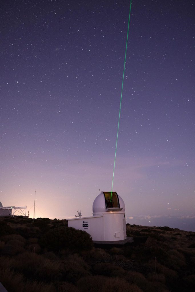 Station de télémétrie laser à Ténériffe Débris spatiaux