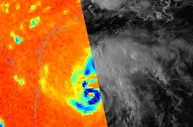 Microwave Brightness Temperature Hurricane Harvey