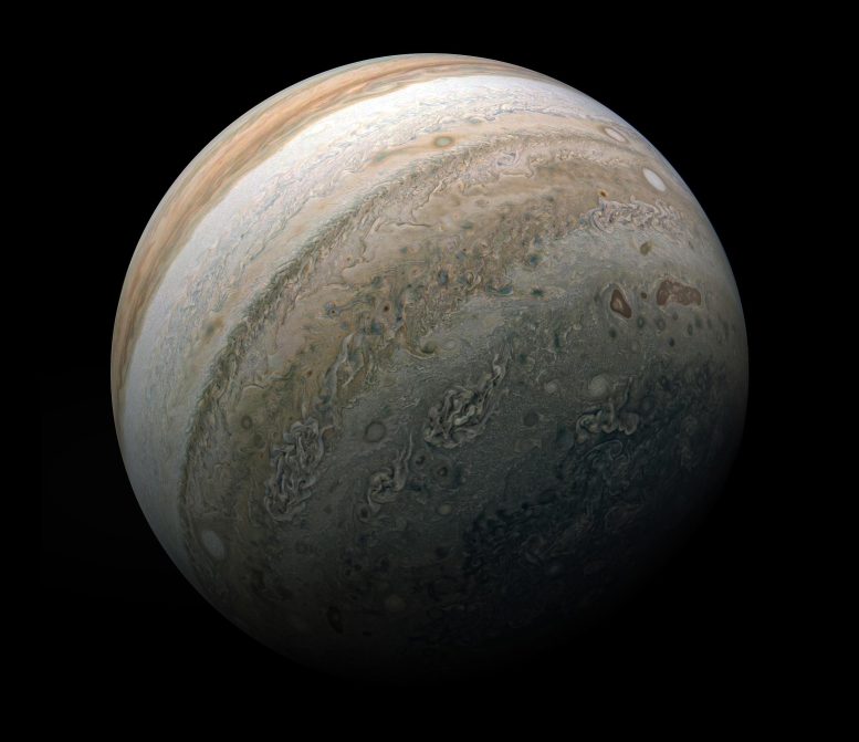NASA Juno L'hémisphère sud de Jupiter