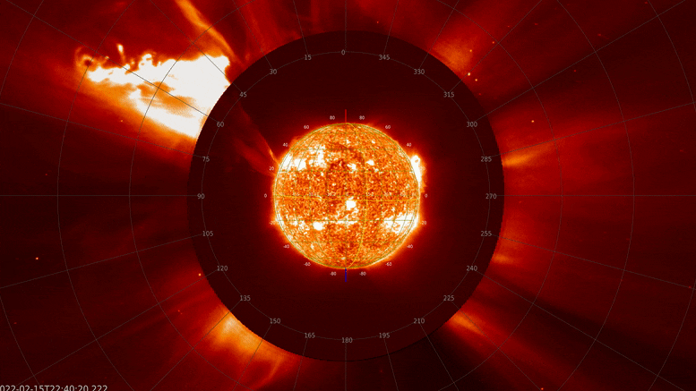Eruption solaire géante captée par l'engin spatial Solar Orbiter SOHO