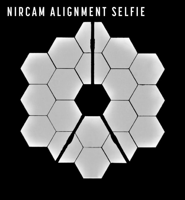 Selfie de l'alignement de la NIRCam de Webb