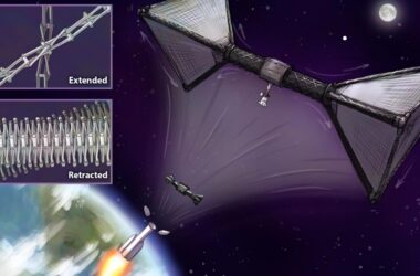 Structures spatiales d'un kilomètre d'envergure pour générer une gravité artificielle à partir d'un seul lancement