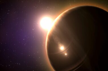 Exoplanet and Star in Space