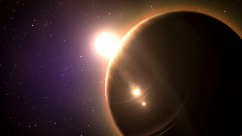 Exoplanet and Star in Space