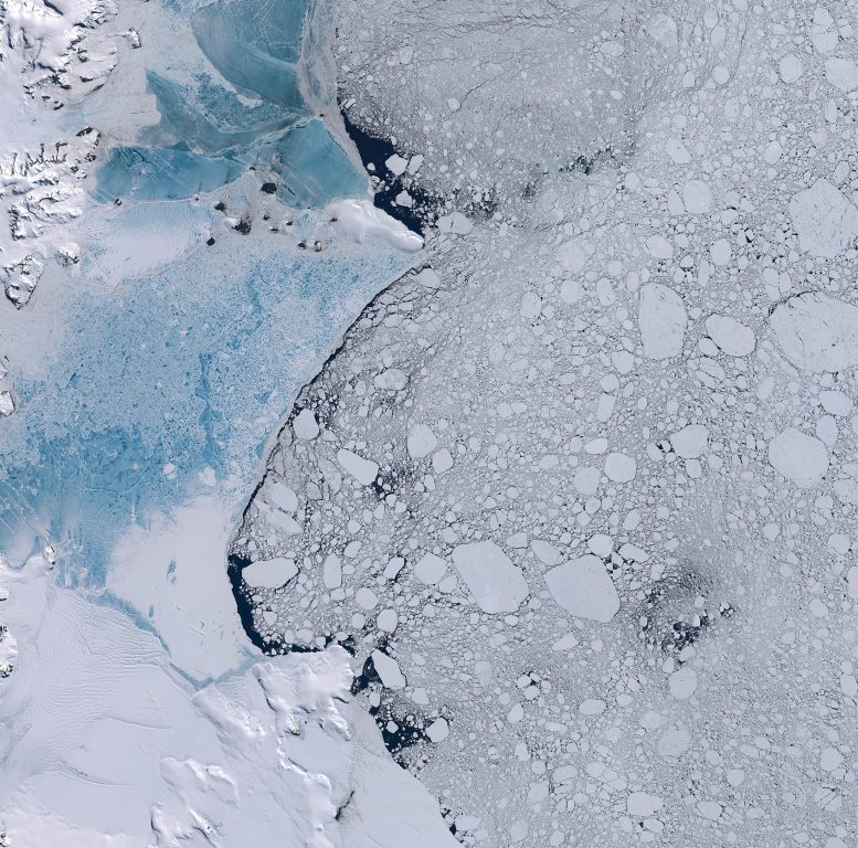 Les restes de la plate-forme de glace Larsen-B