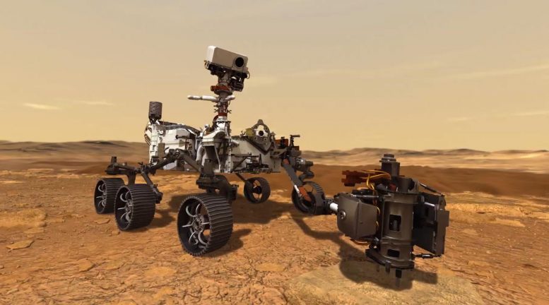 Collection d'échantillons du rover Mars Perseverance