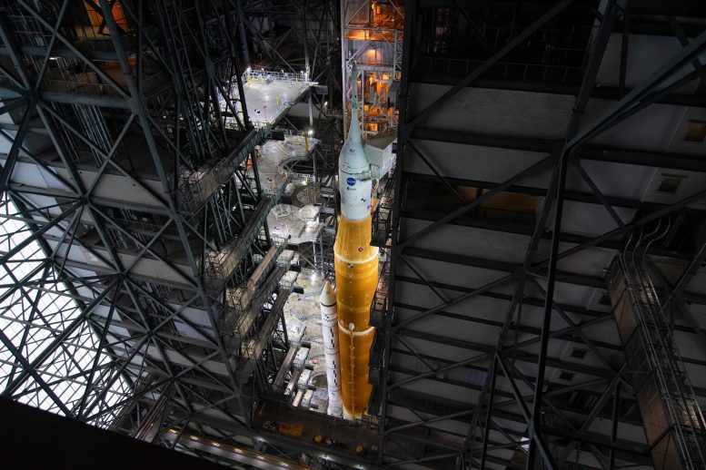 La fusée SLS avant son lancement