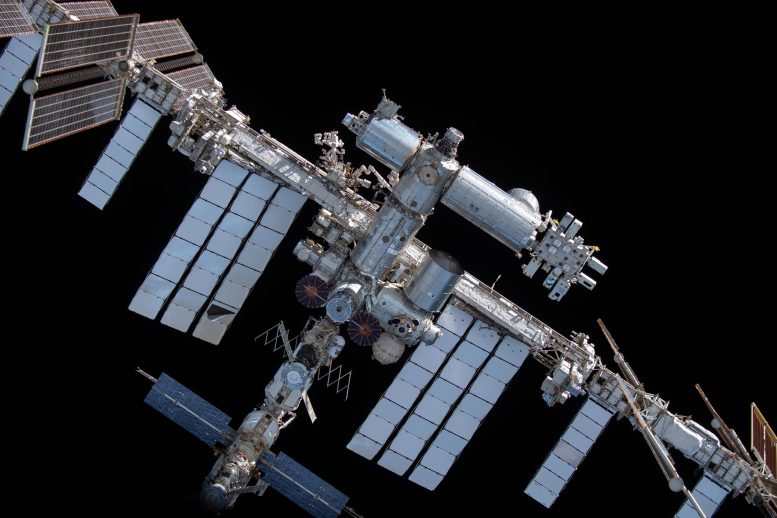 La station spatiale internationale photographiée depuis le Dragon Endeavour de l'équipage de SpaceX