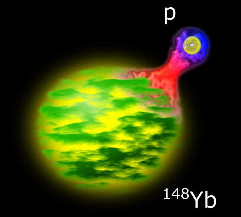 Un nouveau noyau atomique en forme de citrouille émet des protons à un taux record