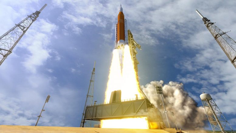 Fusée SLS avec Orion Complexe de lancement 39B