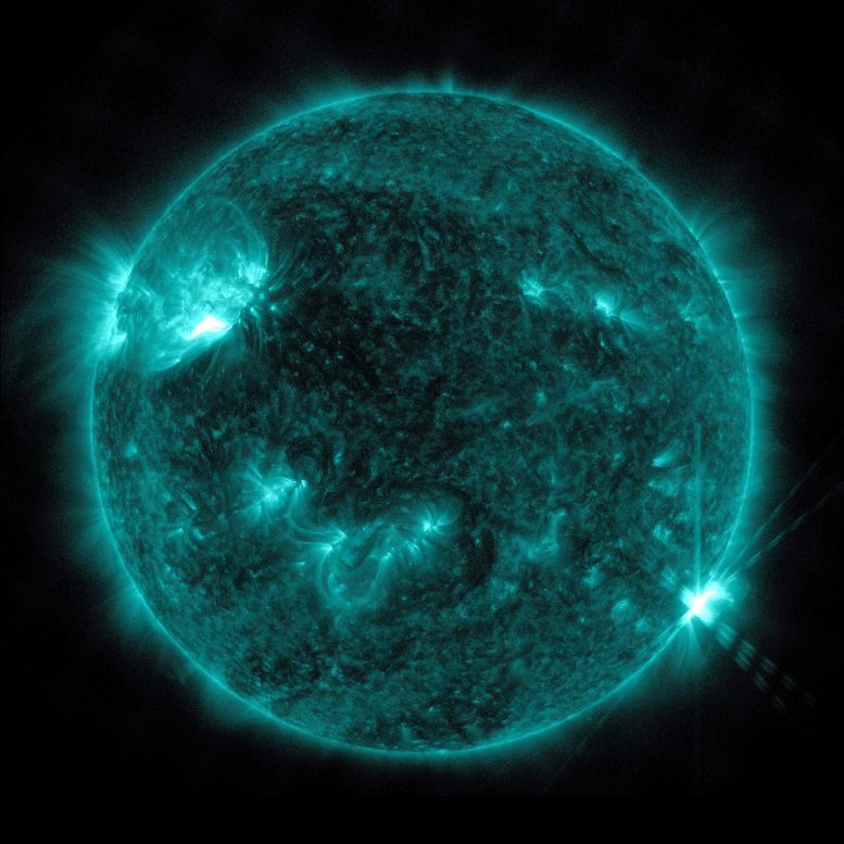 Le Soleil émet des éruptions solaires modérées et fortes Capturé par