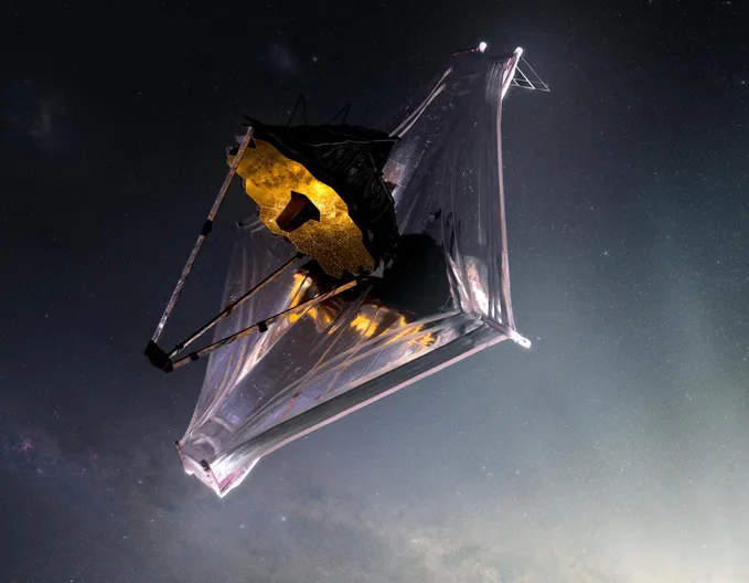 Conception artistique du télescope spatial James Webb