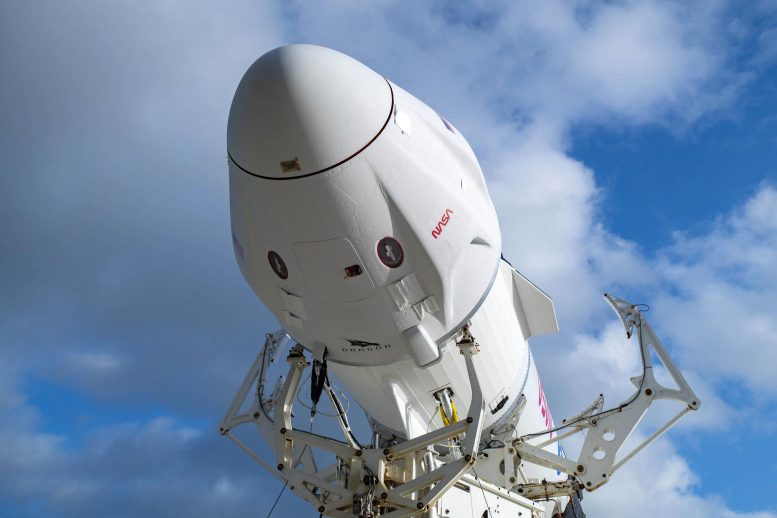 Le vaisseau spatial Dragon Freedom de SpaceX est accouplé à la fusée Falcon 9.
