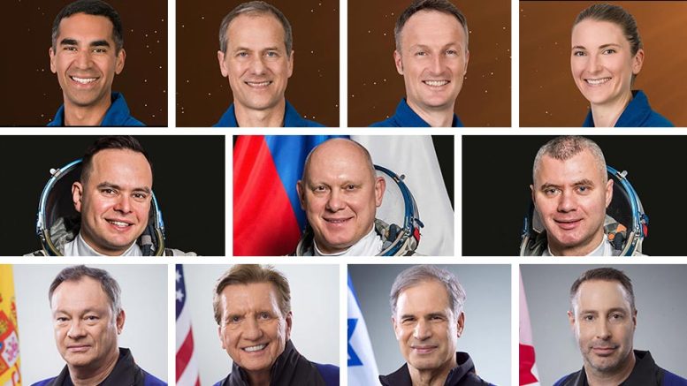 Onze membres d'équipage de la station spatiale