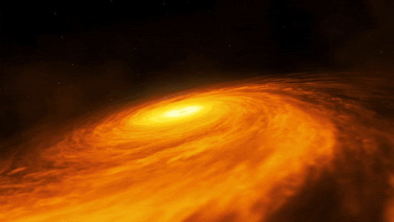 Disque de matière entourant un trou noir supermassif