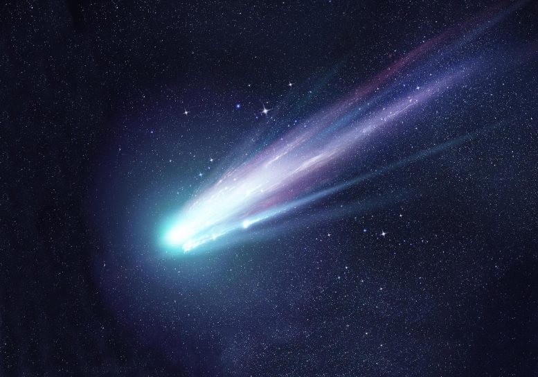 Illustration d'une comète