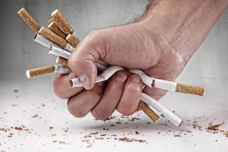 Concept pour arrêter de fumer des cigarettes