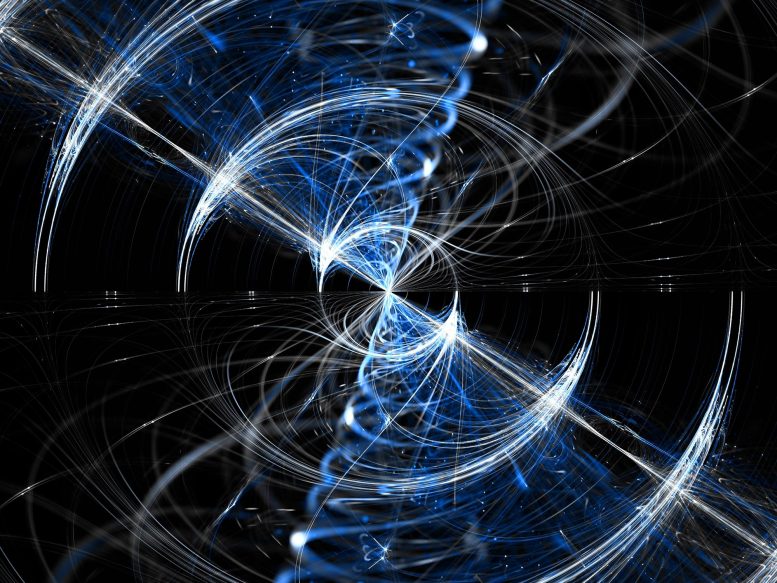 Illustration abstraite futuriste d'ondes astrophysiques