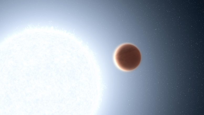 Illustration d'une exoplanète ultra-chaude de la taille de Jupiter