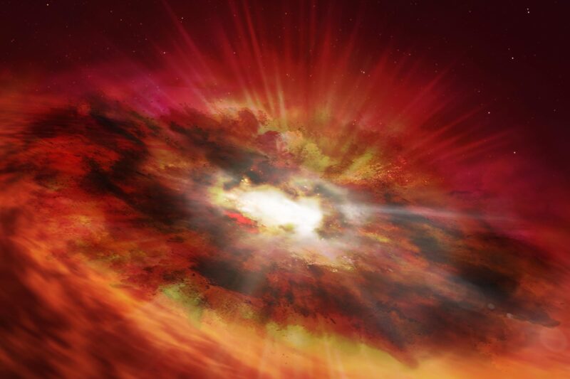 Des astronomes détectent un précurseur de trou noir supermassif, qui pourrait être le "chaînon manquant" de l'évolution.
