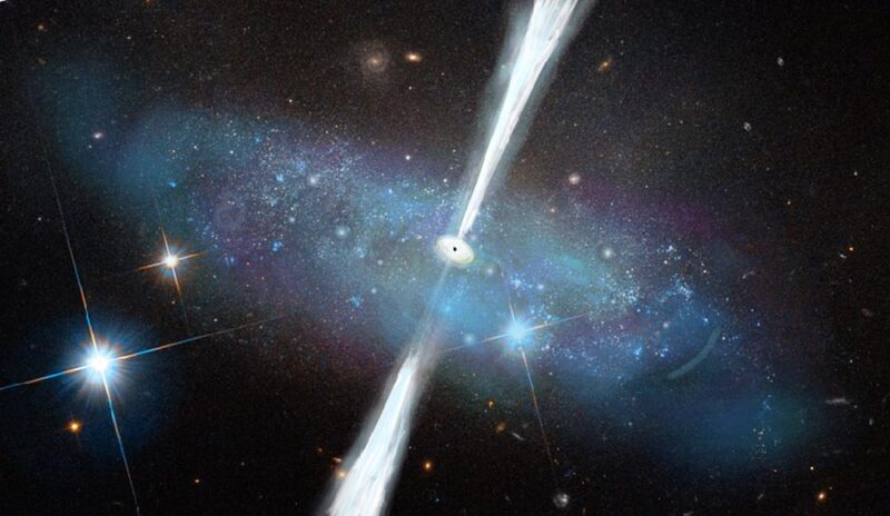 Dwarf Galaxy With Growing Black Hole and Jet