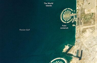 Dubai Palm Shaped Islands Annotated