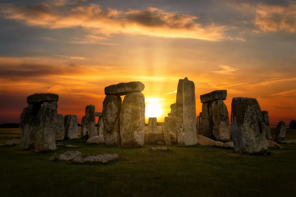 Coucher de soleil à Stonehenge