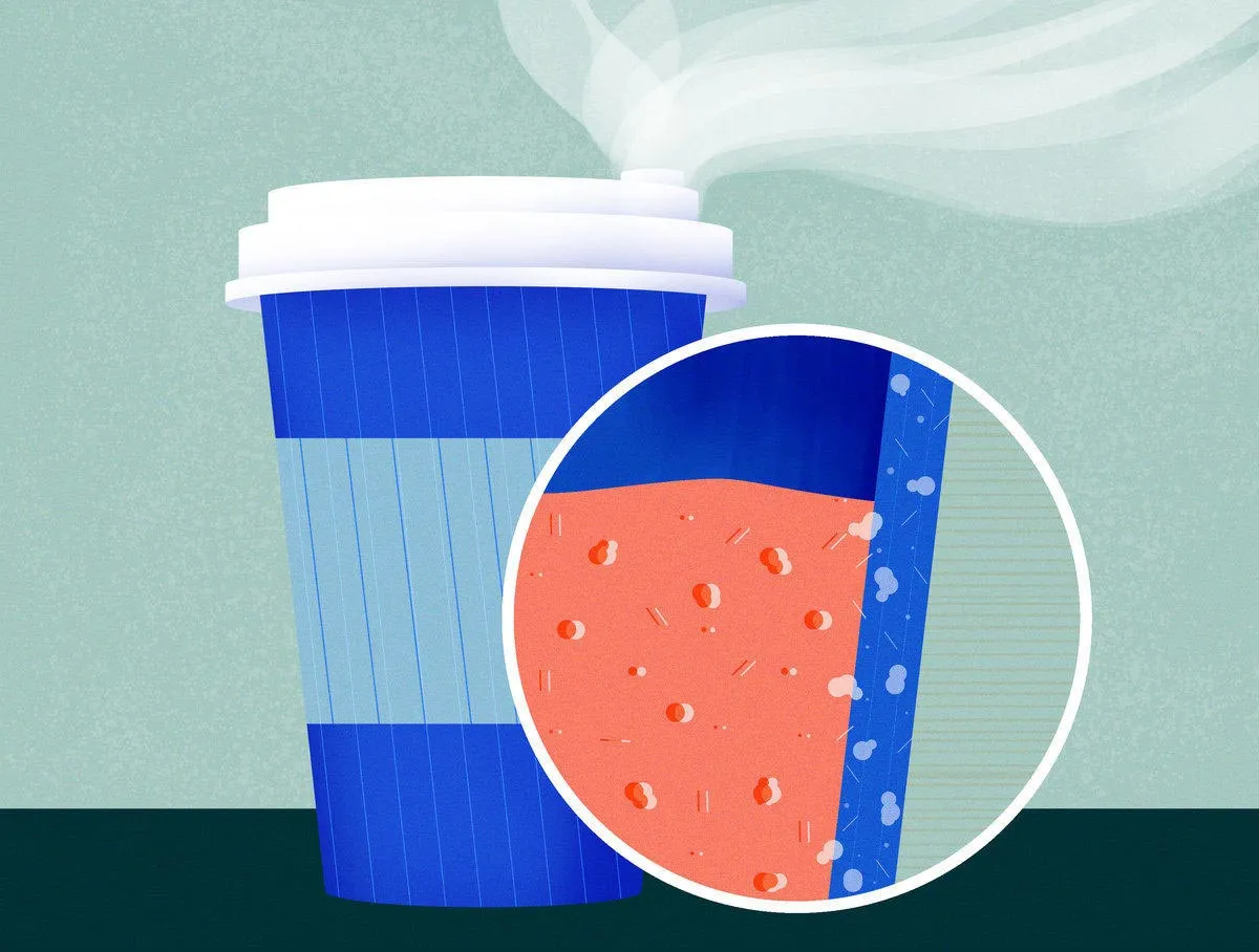 Nanoparticules des tasses à café jetables