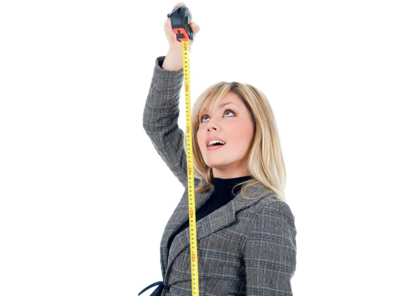Woman Measuring Height